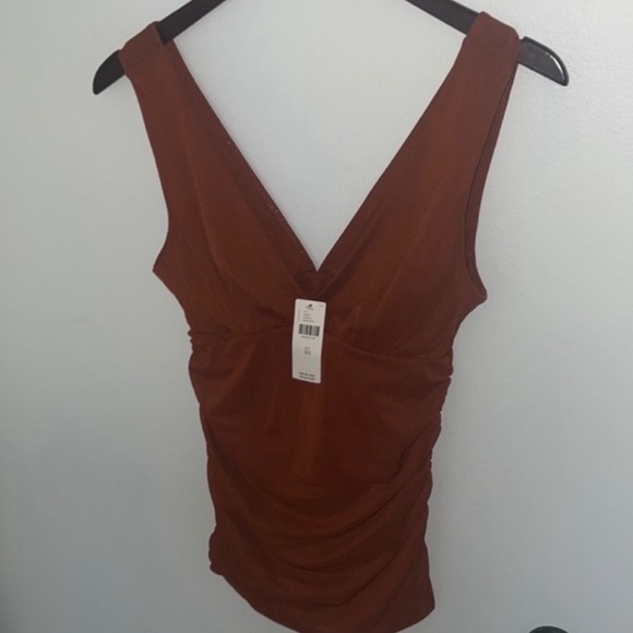 Ruched vneck top anthropologie - Picture 3 of 4